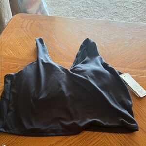 Black Padded cropped workout top